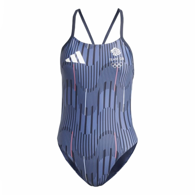Adidas Adidas British Swimming Team Olympics Collection TEAM GB SWIMSUIT One piece Swimsuit Women's Blue