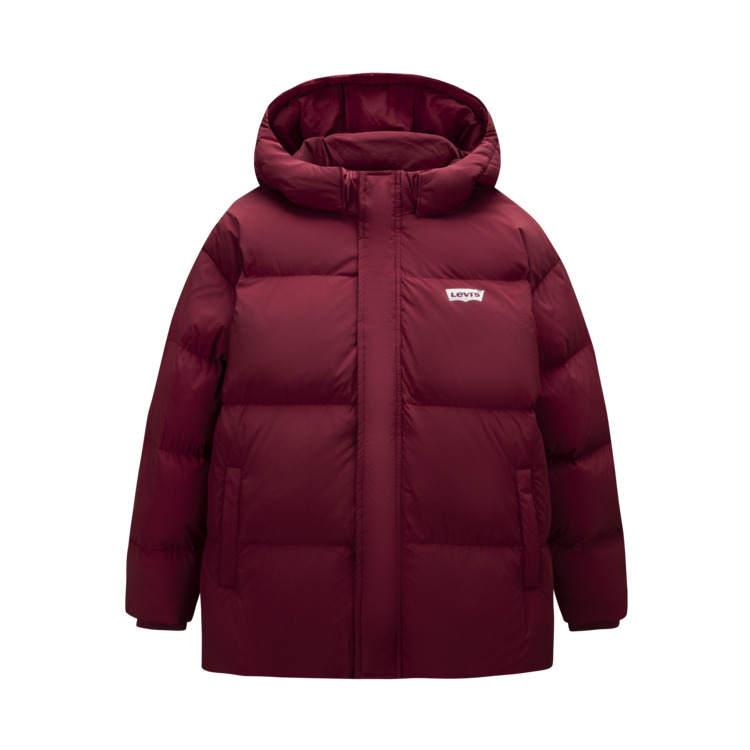 Levis Thermal Down Jacket Classic Vintage Herbal Red Teenagers