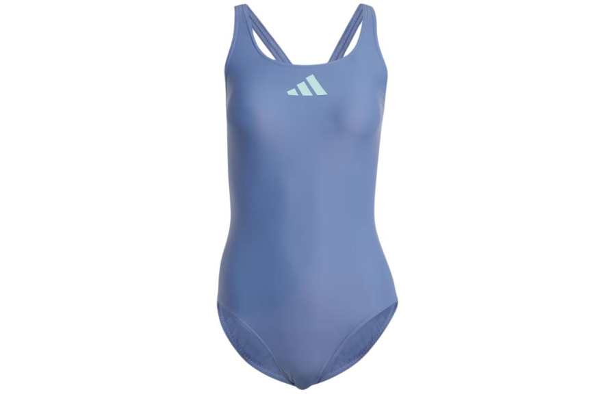 Adidas Adidas 3 Bar Logo Swimsuit One piece Swimsuit Women's Crew Blue