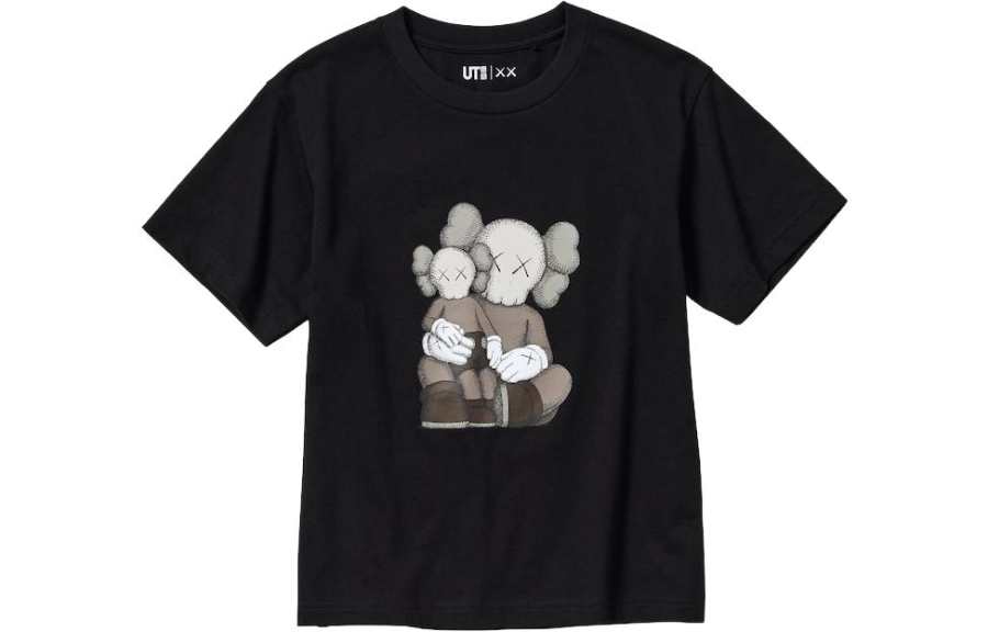 UNIQLO KAWS T Shirt Black Teenagers
