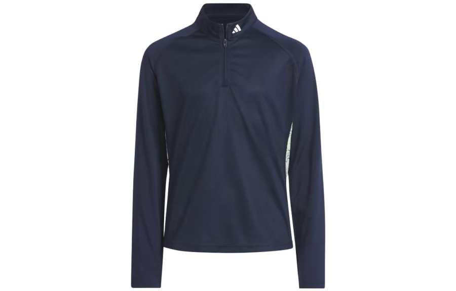 Adidas Adidas Kids' Top Kids' Long Sleeve Mock Neck Polo Shirt Marine Blue Kids'