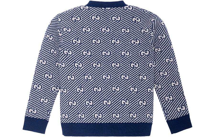 GUCCI Sweater FW21 Blue White Multicolor Kids'