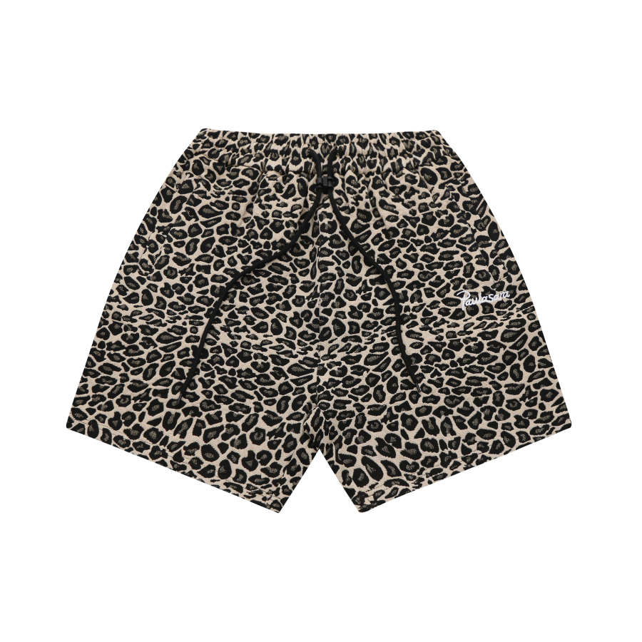 PAULASARA Casual Shorts Unisex Leopard Rich Color