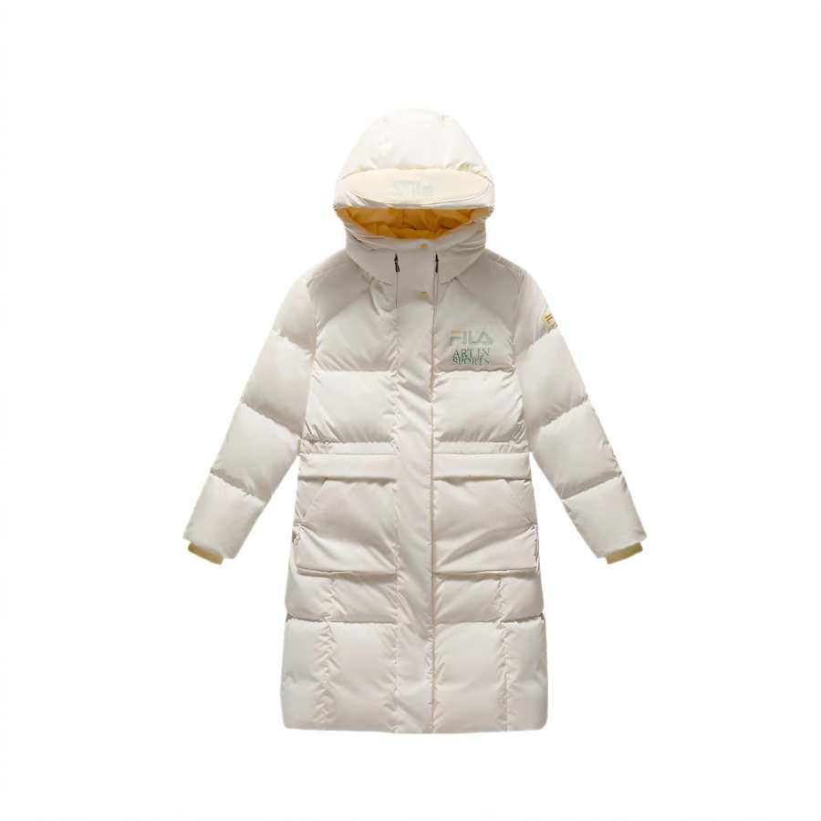 FILA KIDS Grade School Down Jackets Hooded Thickened Hooded Moderate Windproof