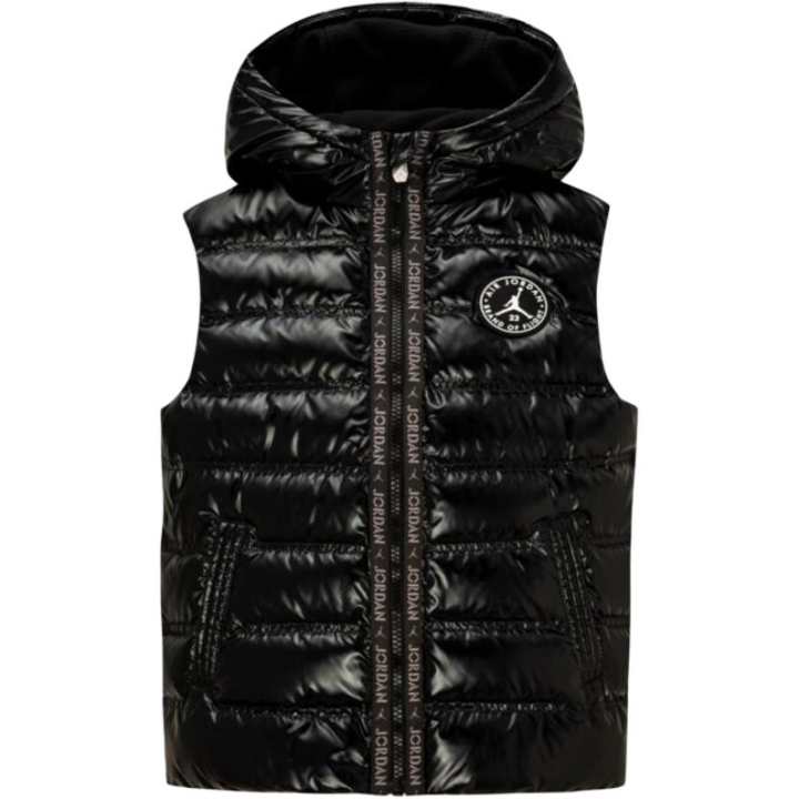 Jordan Jordan Down Vest Black Gold Teenagers