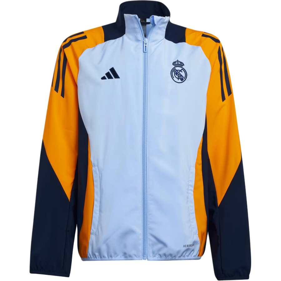 Adidas Adidas Jacket Real Madrid Real Madrid SS24 REAL MADRID TIRO 24 COMPETITION PRESENTATION TRACK TOP KIDS Blue Kids'