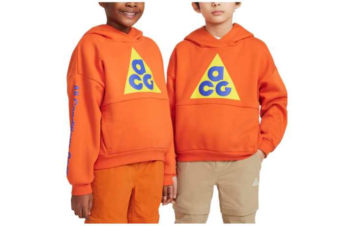 Nike Nike Sweatshirt Kids' Apparel Pullover Hoodie Orange Kids'