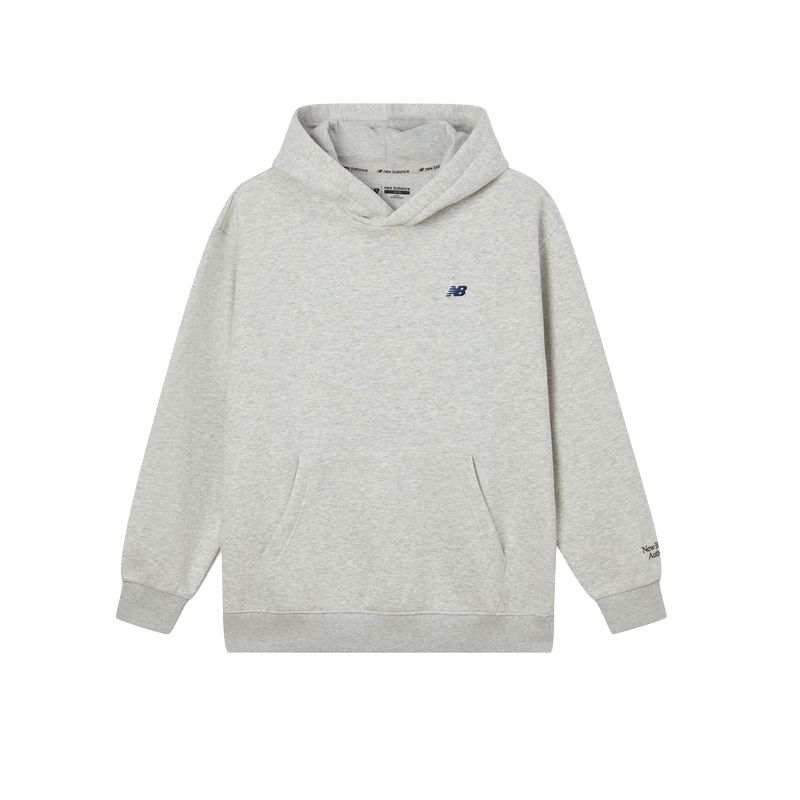 New Balance New Balance Sweatshirt Comfortable Fleece Lined Thermal Breathable Hooded Light Gray Children Aged 3 7 Years Old