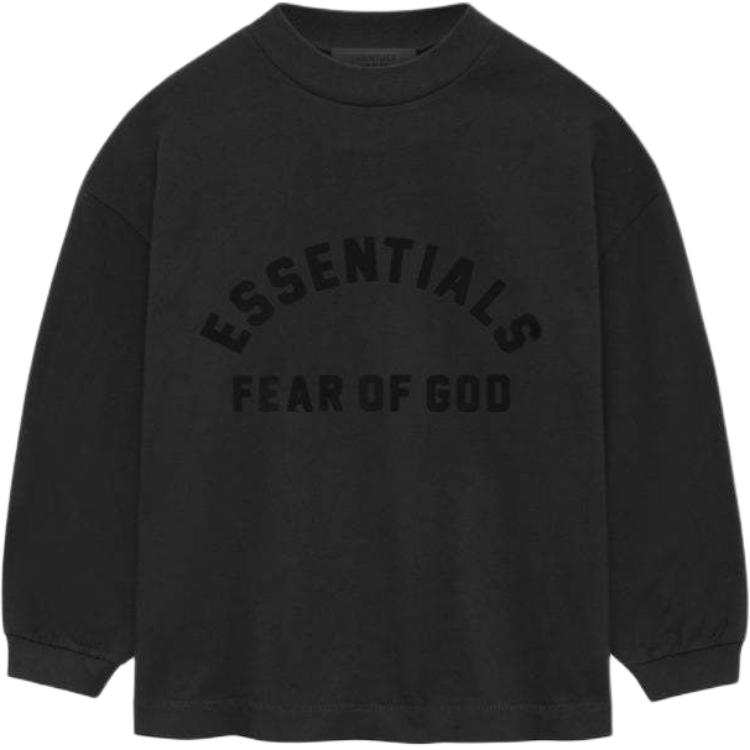 Fear Of God Essentials SS24 KIDS ESSENTIALS L/S TEE BLACK T Shirt Kids' Dark Wood Black/Black