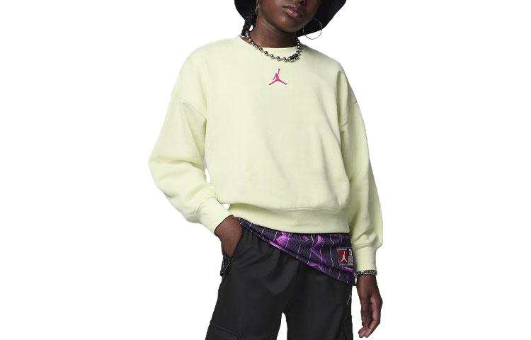 Jordan Jordan Sweatshirt Jordan Icon Play Kids' Apparel Icon Play Oversized Crew Bright Green Kids'