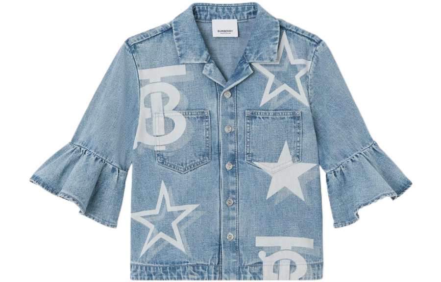 Burberry Shirt FW22 Light Blue Kids'