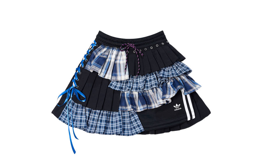 Adidas Originals Hot Girl Collection Casual Short Skirts Women's Black Blue
