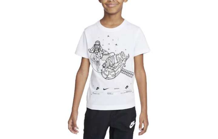 Nike Nike T Shirt Kids' Apparel Satellite Graphic Tee White Kids'