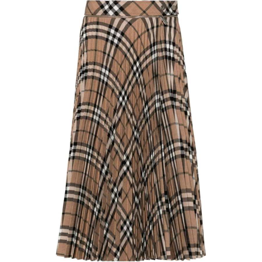 Burberry SS24 Casual Long Skirt Women's Umber