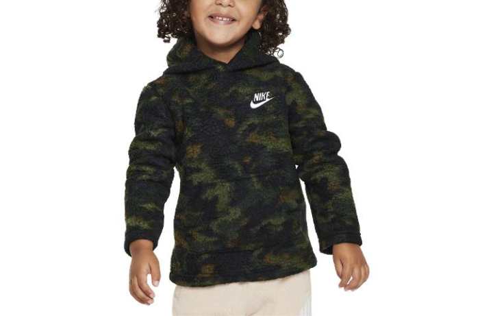 Nike Nike Sweatshirt Kids' Apparel Sportswear Sherpa Pullover Hoodie Olive Infant And Toddler