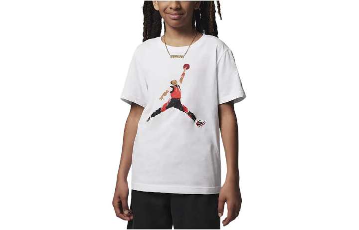 Jordan Jordan Watercolor Jumpman T Shirt White Kids'