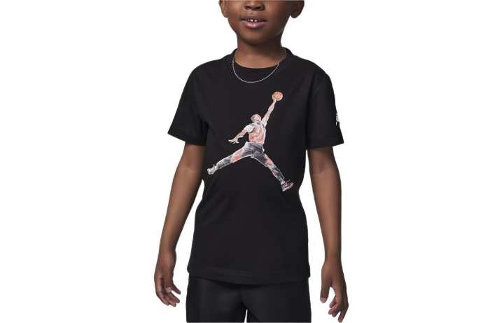 Jordan Jordan Watercolor Jumpman T Shirt Black Kids'