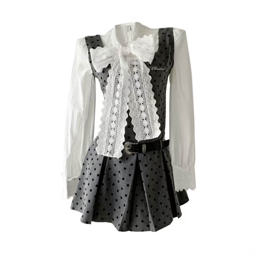 Cosyism Skirt Set Women's Polka Dot