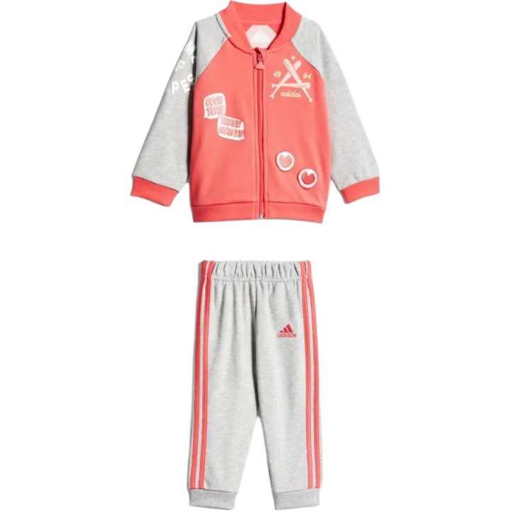 Adidas Adidas Casual Sportswear Pink/Medium Heather Gray Infant And Toddler