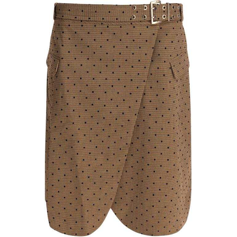 GANNI Flock Check Suiting Skirt