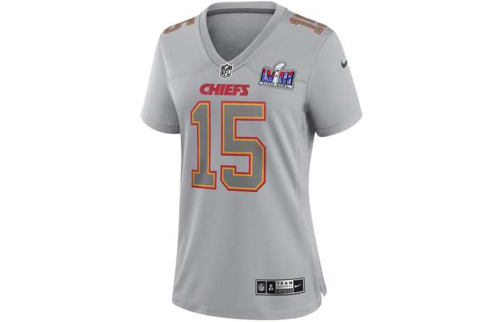 Nike Nike Patrick Mahomes Kansas City Chiefs Super Bowl LVIII Rugby Jersey Women's Gray