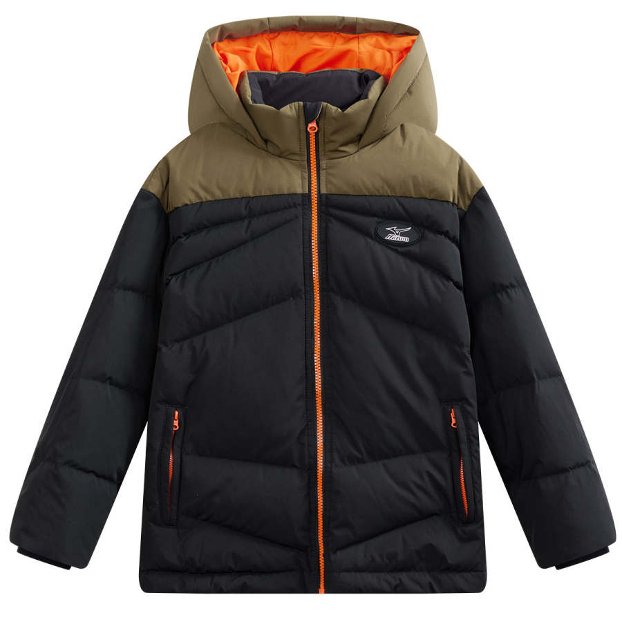 Mizuno Mizuno Kids Down Jackets Hooded Moderate Patchwork Puffer Jacket
