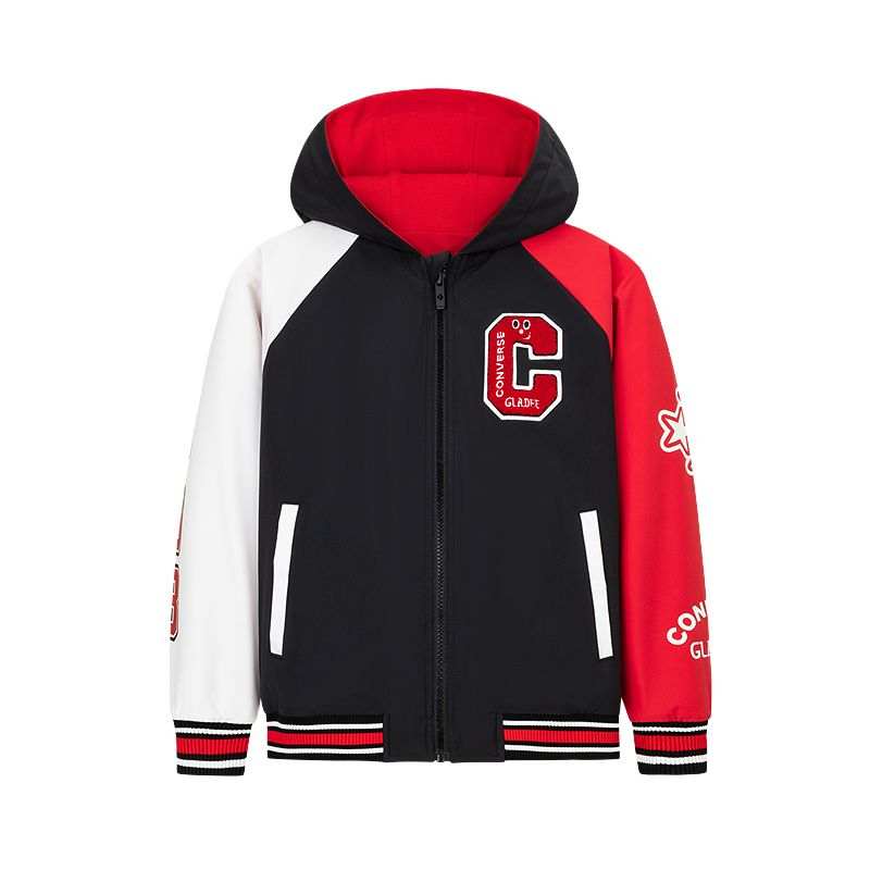 Converse x GLADEE Jacket CNY All Star Jet Black Children Aged 3 7 Years Old
