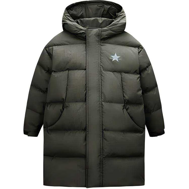 Converse Converse Down Jacket Gray Olive Green Kids'