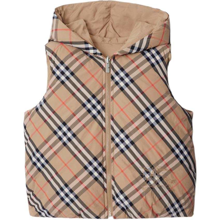 Burberry Kids Down Vests Hooded Moderate