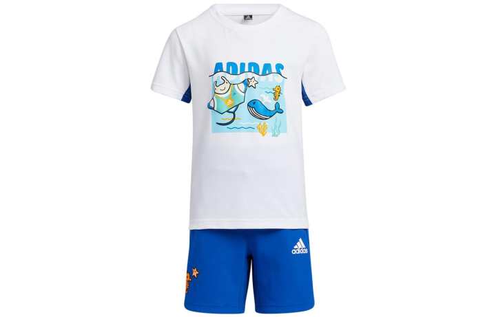 Adidas Adidas Casual Sportswear White+Blue Kids'