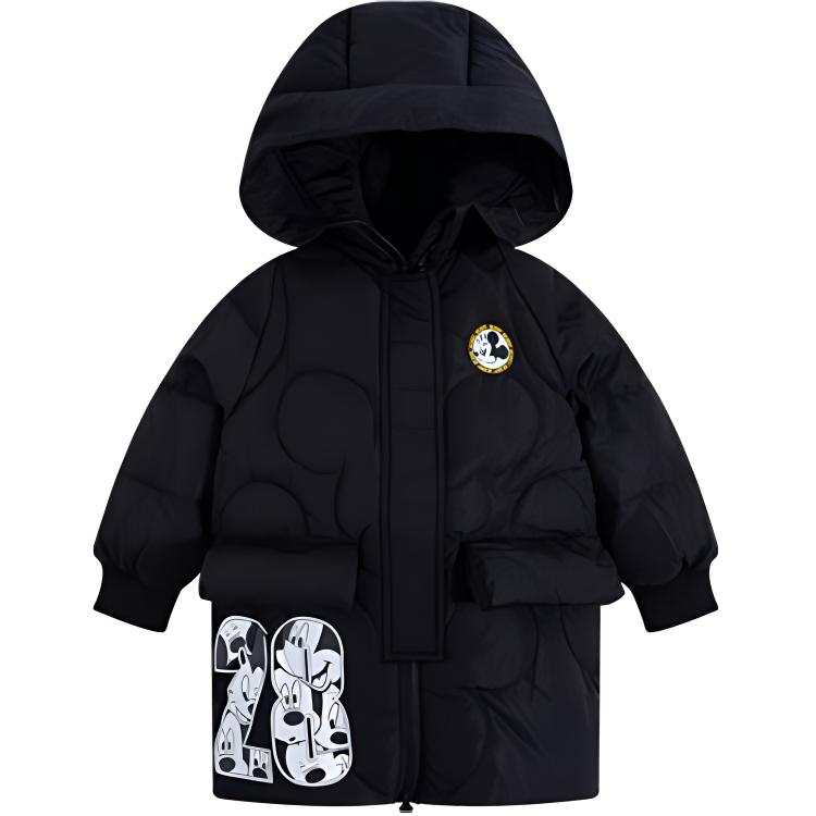 Disney Pre School Down Jackets Hooded Non Detachable Thickened Hooded