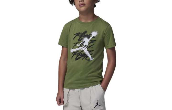 Jordan Jordan Jumpman Flight Sprayed Tee T Shirt Kids' Light Olive
