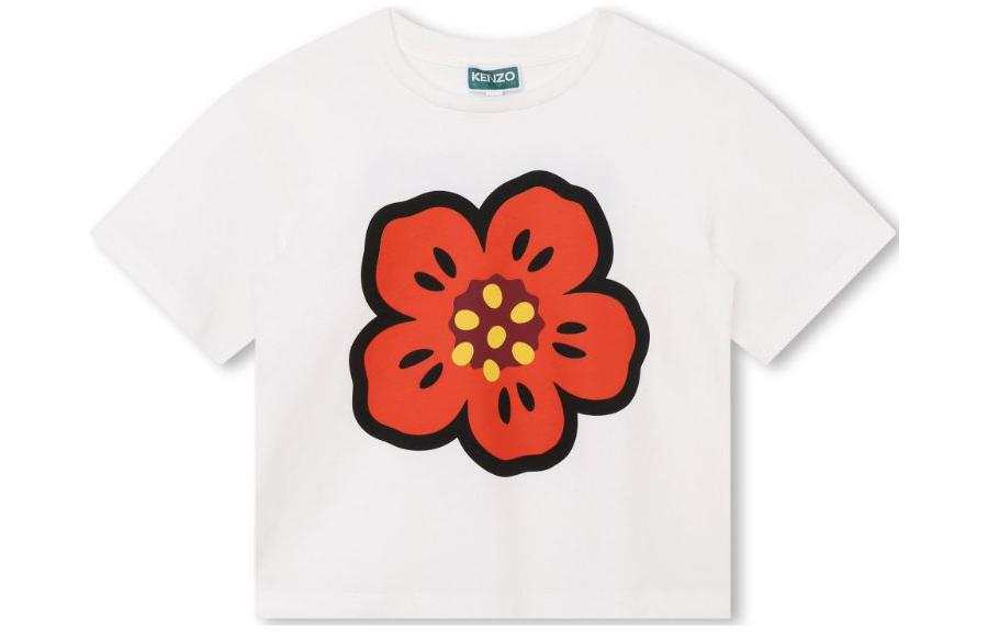 KENZO T Shirt FW23 Ivory White Kids'