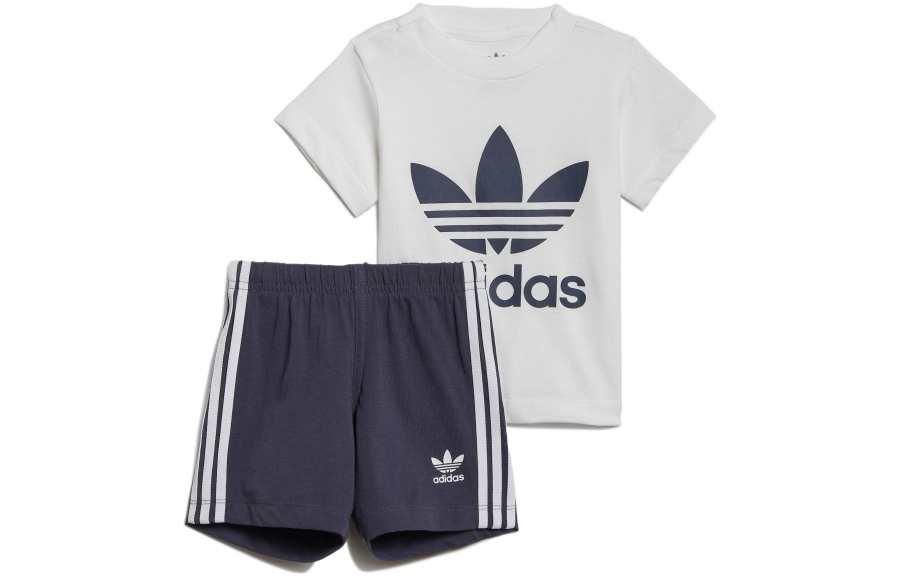 Adidas Originals Casual Sportswear Trefoil White/Blue Children Aged 3 7 Years Old