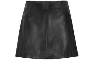 Blazé Milano SS24 Leather Short Skirts Women's Black