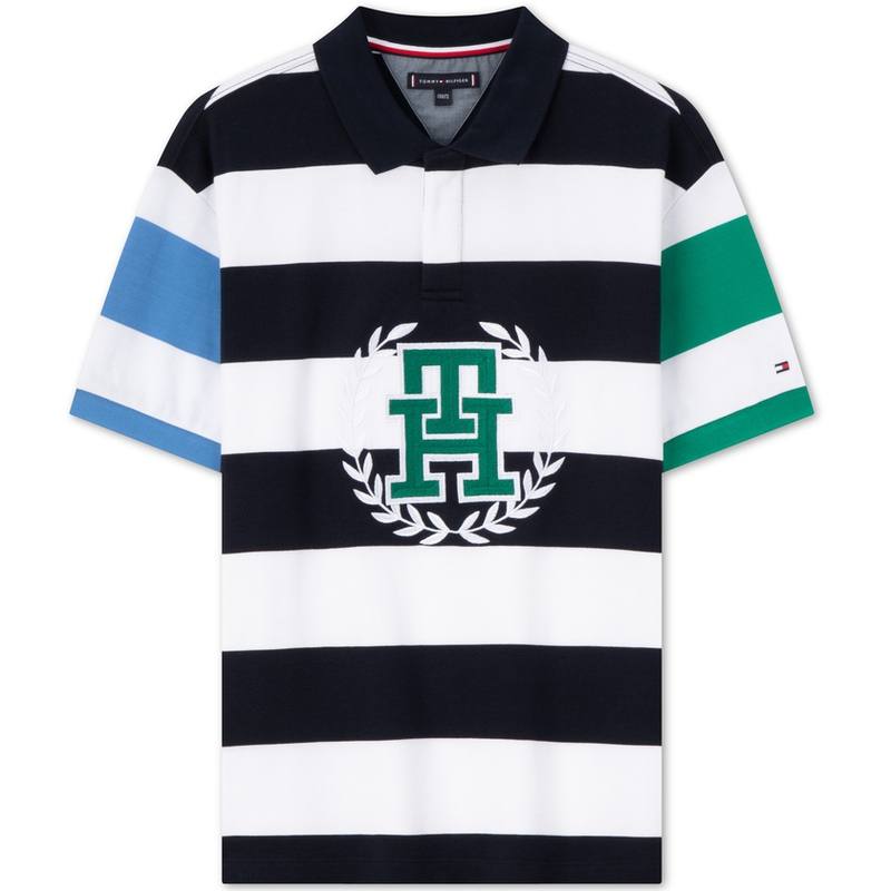 Tommy Hilfiger T Shirt Black White Stripes Kids'