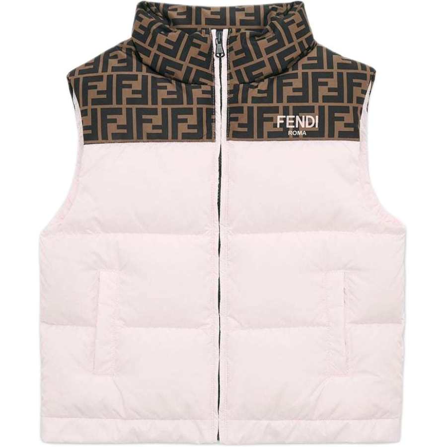 FENDI Padded Jacket FW24 Pink Kids'