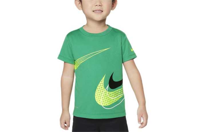 Nike Nike Dri FIT Swoosh T Shirt Stadium Green Infant And Toddler