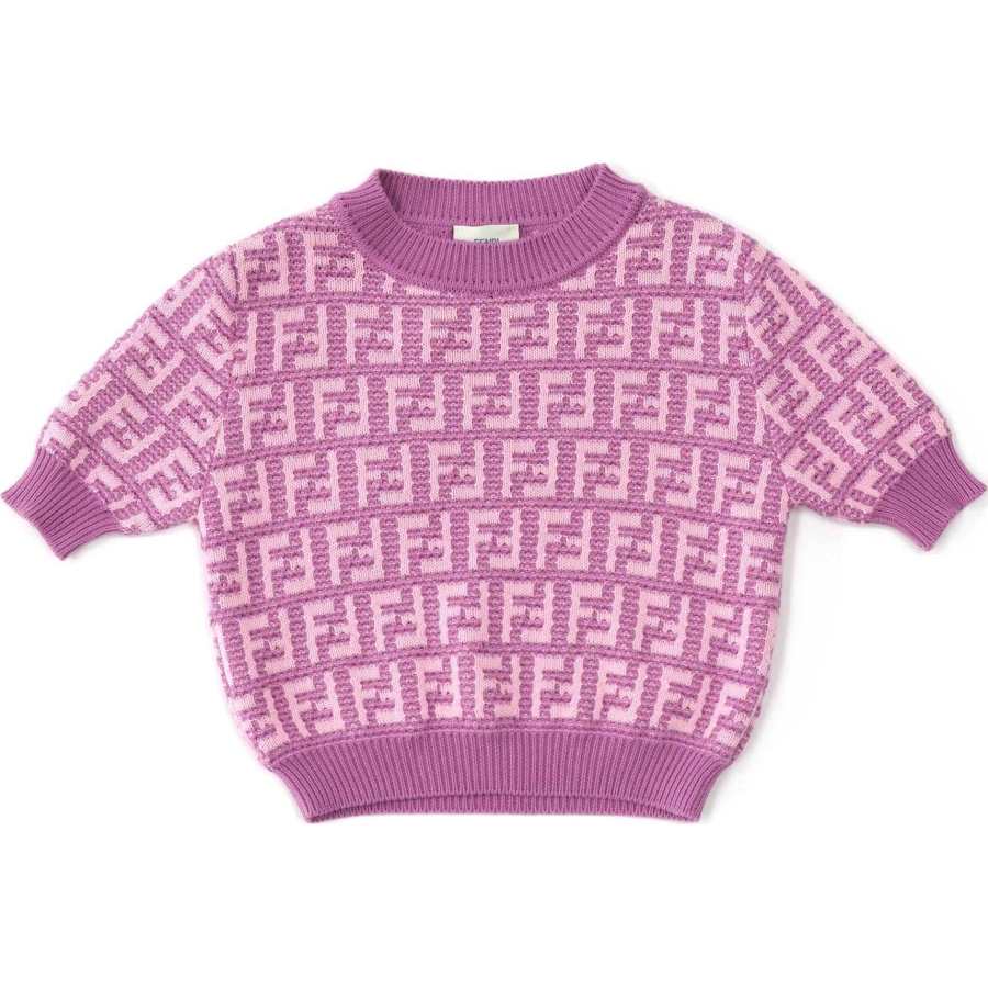 FENDI Kids Sweaters Crew Neck Moderate