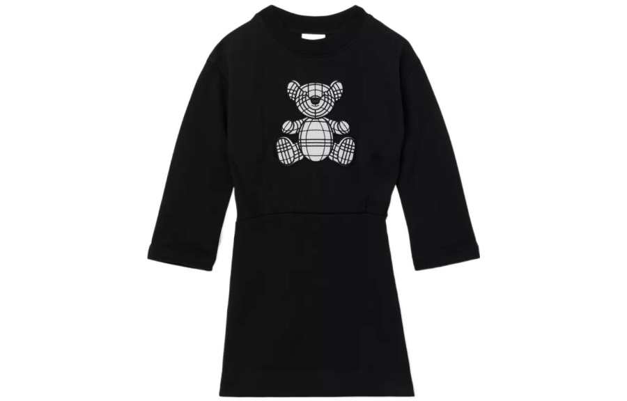 Burberry FW22 Dress Girls, Black Kids'