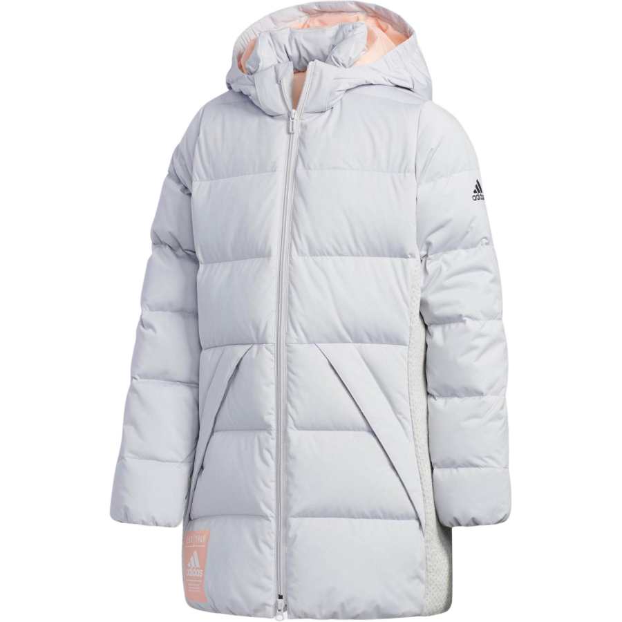 Adidas Adidas Down Jacket Light Heather Gray/Bright Pink/Black Teenagers
