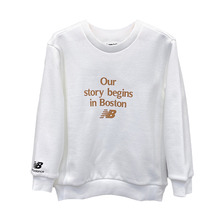 New Balance New Balance Sweatshirt Sports Life Collection Fleece Lined Thermal Crew Neck Comfortable White