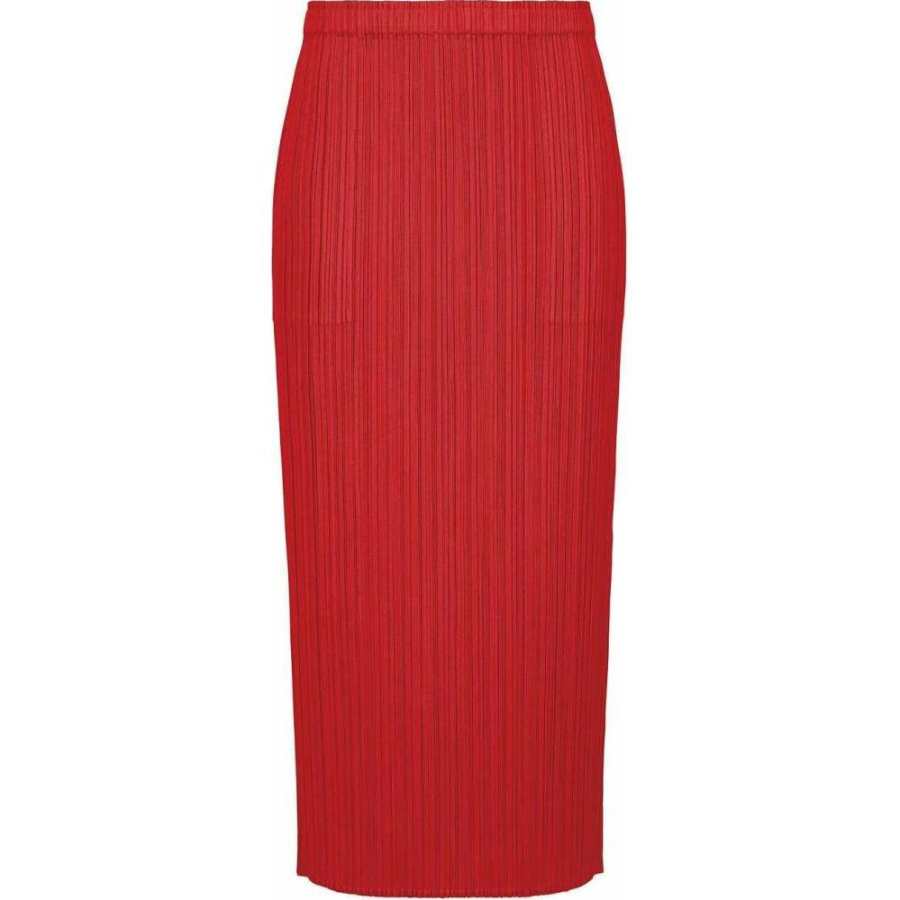 ISSEY MIYAKE SS24 Casual Long Skirt Women's Red