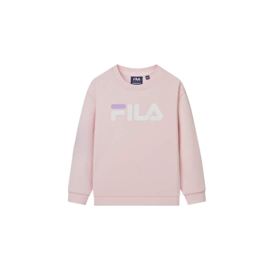 FILA KIDS Sweatshirt Fleece Lined Casual Pullover Pink Kids'