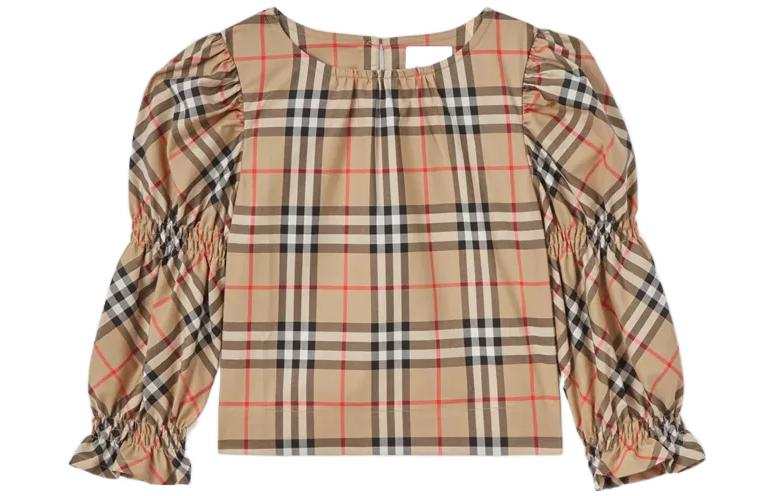 Burberry Kids Casual Shirts Crew Neck Moderate