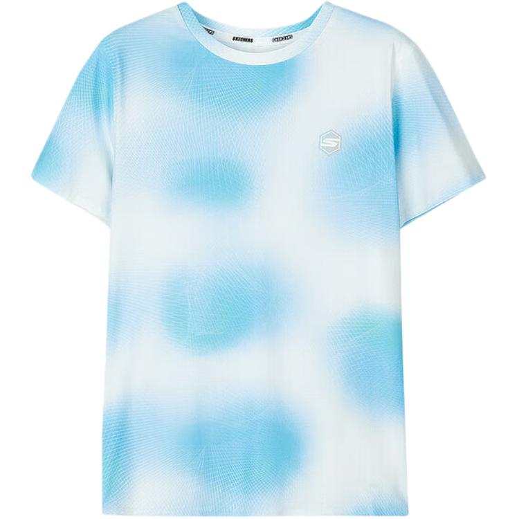 Skechers T Shirt Rendering Blue White Gradient Teenagers