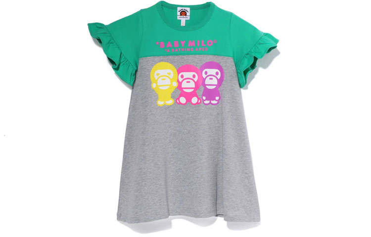 A BATHING APE Kids Dresses Crew Neck Moderate Short