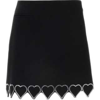 MACH & MACH Heart-embellished Miniskirt