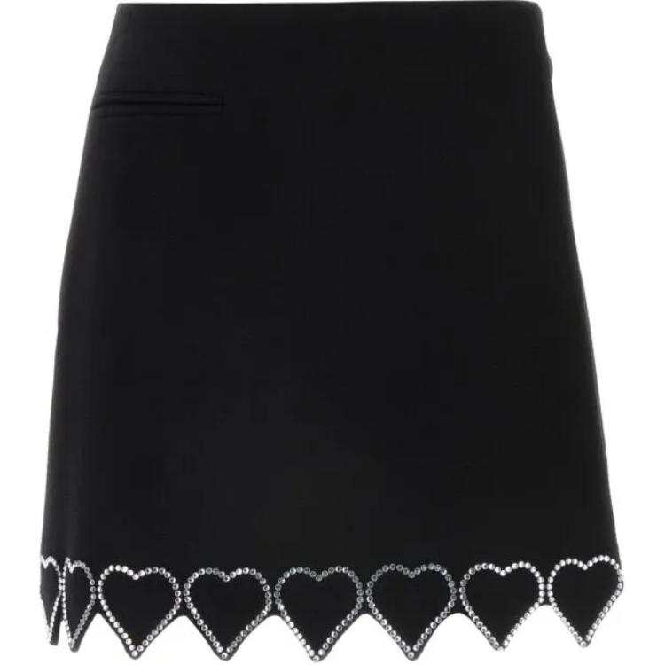 MACH & MACH Heart-embellished Miniskirt