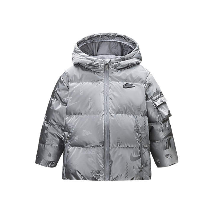 Nike Nike Down Jacket Silver Gray Children Aged 3 7 Years Old